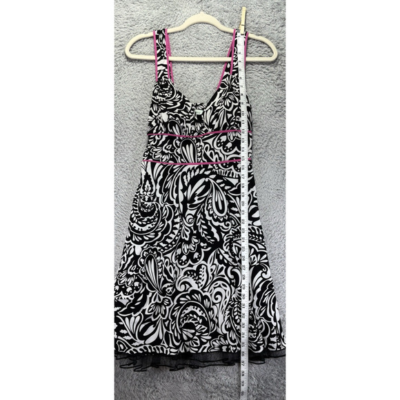 Speechless Dress Womens Small‎ Black White Pink 90s Y2K Slip V Neck Rockabilly - Picture 5 of 12